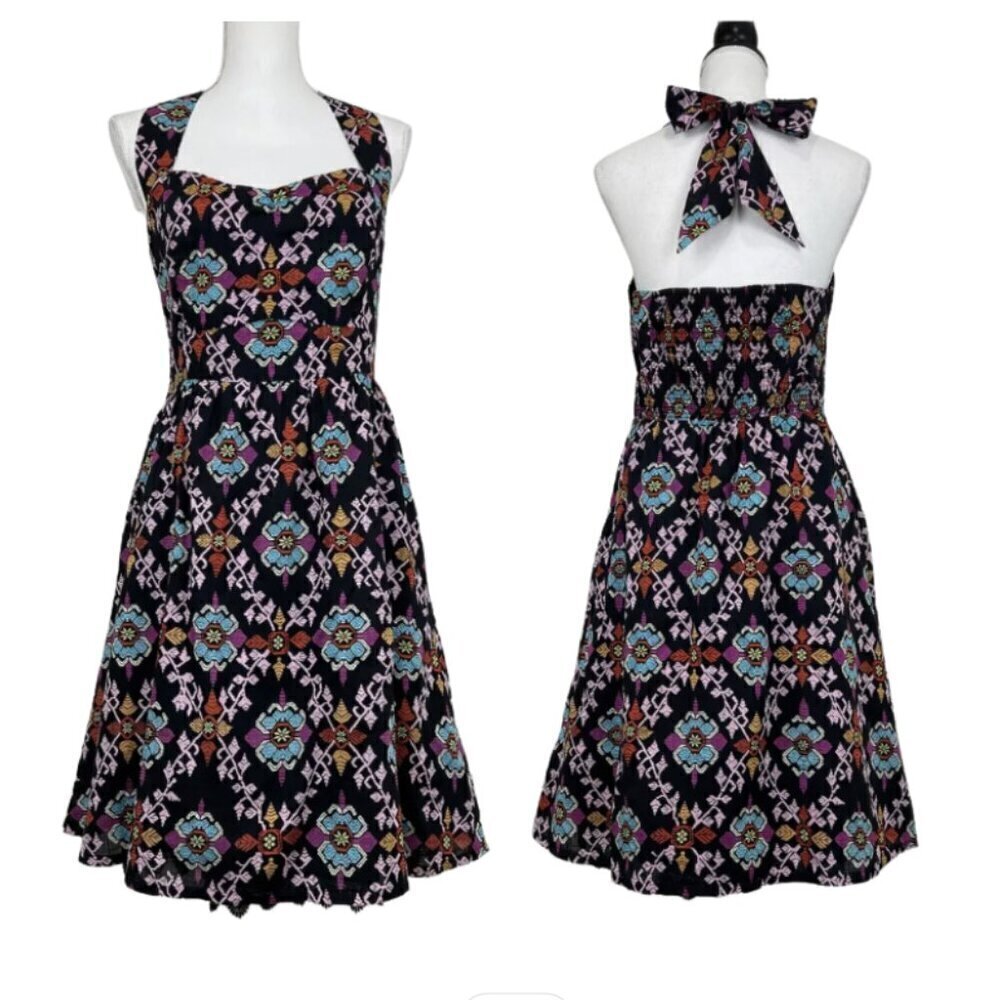 Edme & Esyllte EUC Primula Floral Halter A line dress size 8